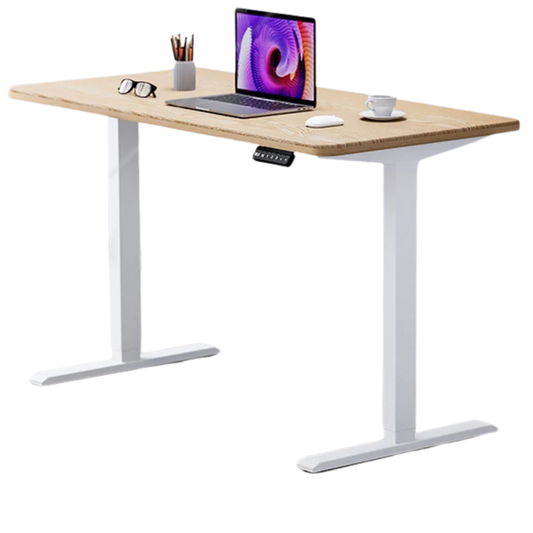 Ivory Adjustable 3-Level Electric Standing Desk Gaming Table