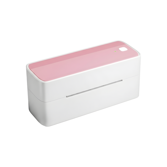 Compact Pink Bluetooth Label Printer for Small Business