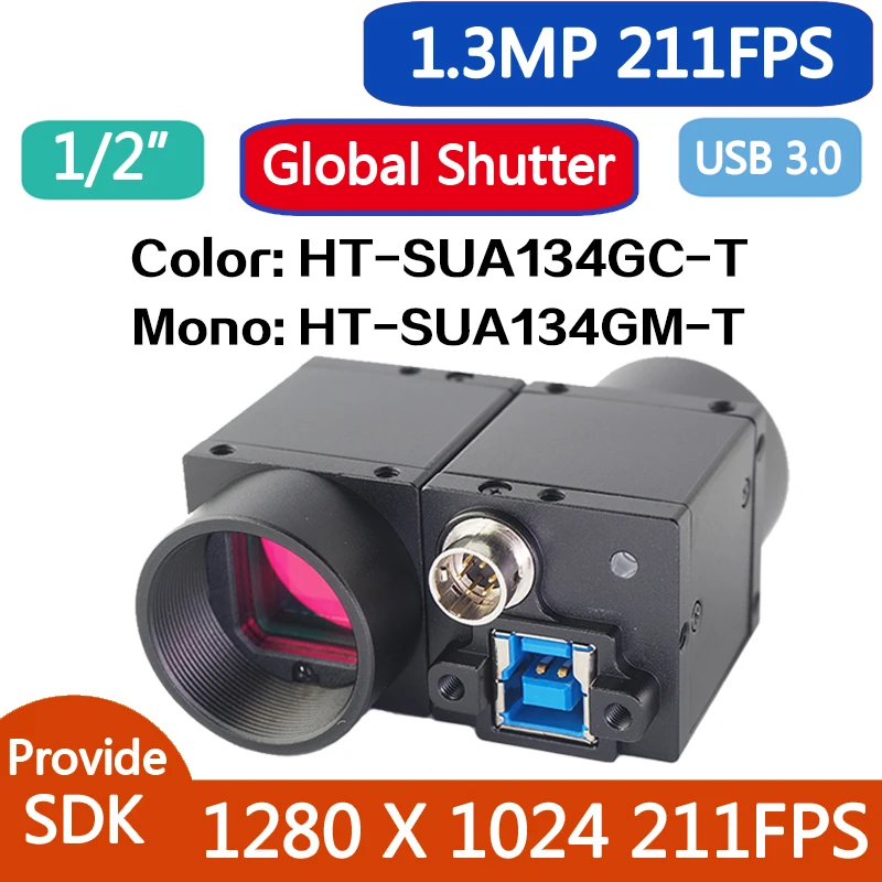 1.3MP Color Global Shutter Camera with 3M Cable