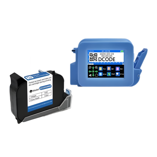 Compact Handheld Printer for Labels Barcodes and Logos