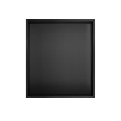 Black 1 Layer Stainless Steel Recessed Bathroom Shelf