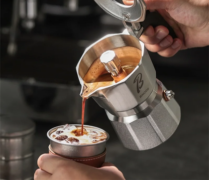 4-Piece Stainless Steel Moka Coffee Pot Set