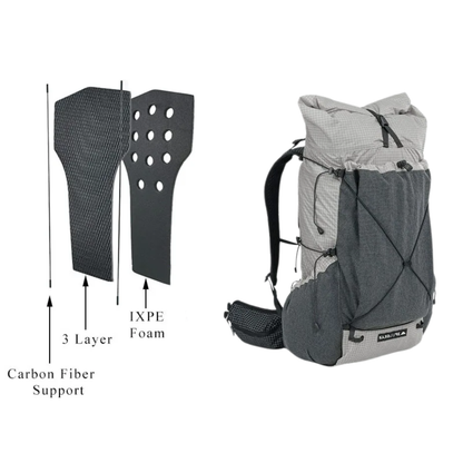 Portable Ultralight Hiking Backpack 670g DCF Grey