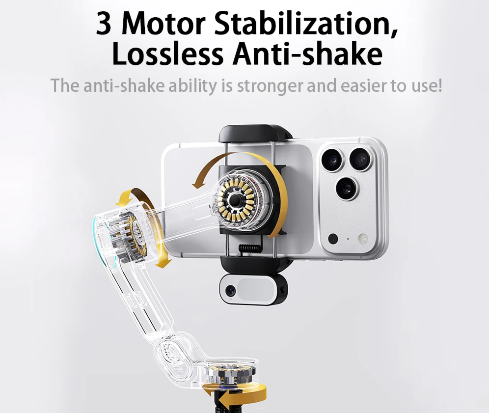 3-Axis Smartphone Gimbal with AI Face Tracking