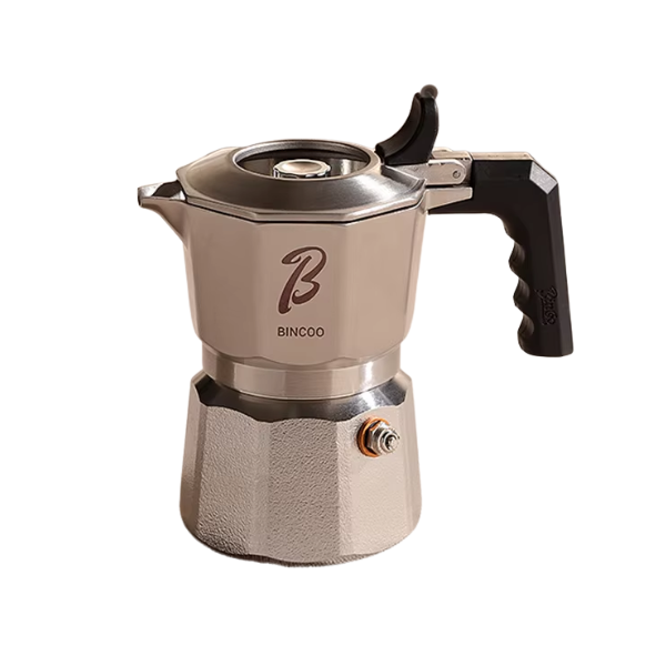 Three-Valve Stainless Steel Moka Pot Coffee Maker