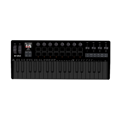 Wireless 37-Key MIDI Controller with Hardware Controls and Pads