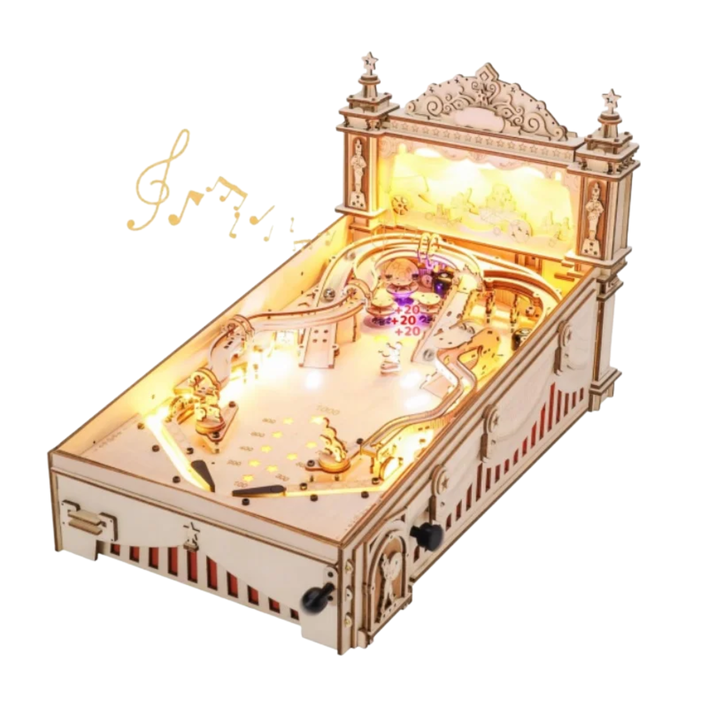 3D Mechanical Pinball Puzzle Table Game Wooden Model Kit