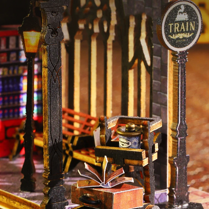 DIY Wooden Miniature Dollhouse Kit with Music and Lights