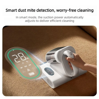 Cordless Mite Vacuum Cleaner 17kPa Smart Sensor Double Dust Cup