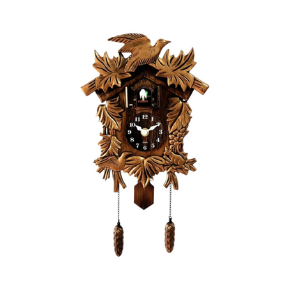Modern Cuckoo Wall Clock with Bird Sound and Alarm