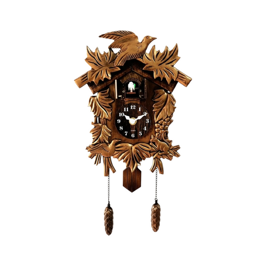 Modern Cuckoo Wall Clock with Bird Sound and Alarm