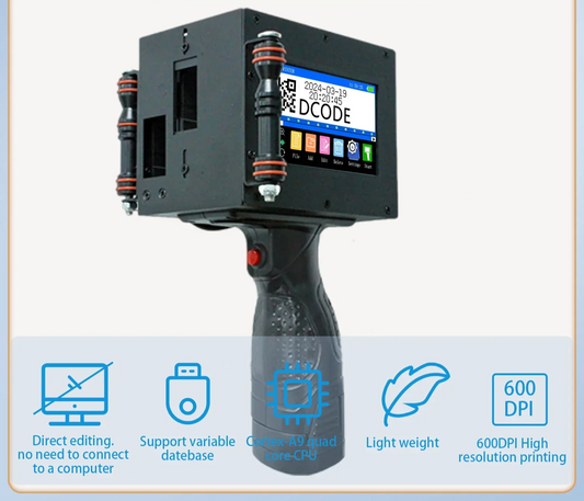 Portable Handheld Thermal Inkjet Printer with 2 Inks