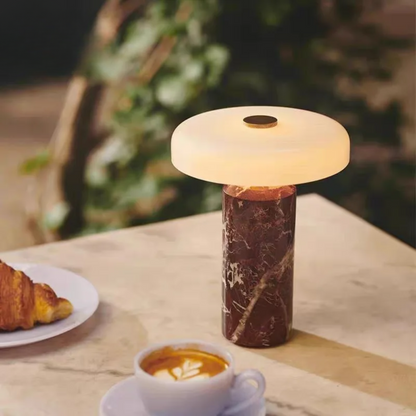 Red Portable LED Table Lamp with Touch Control