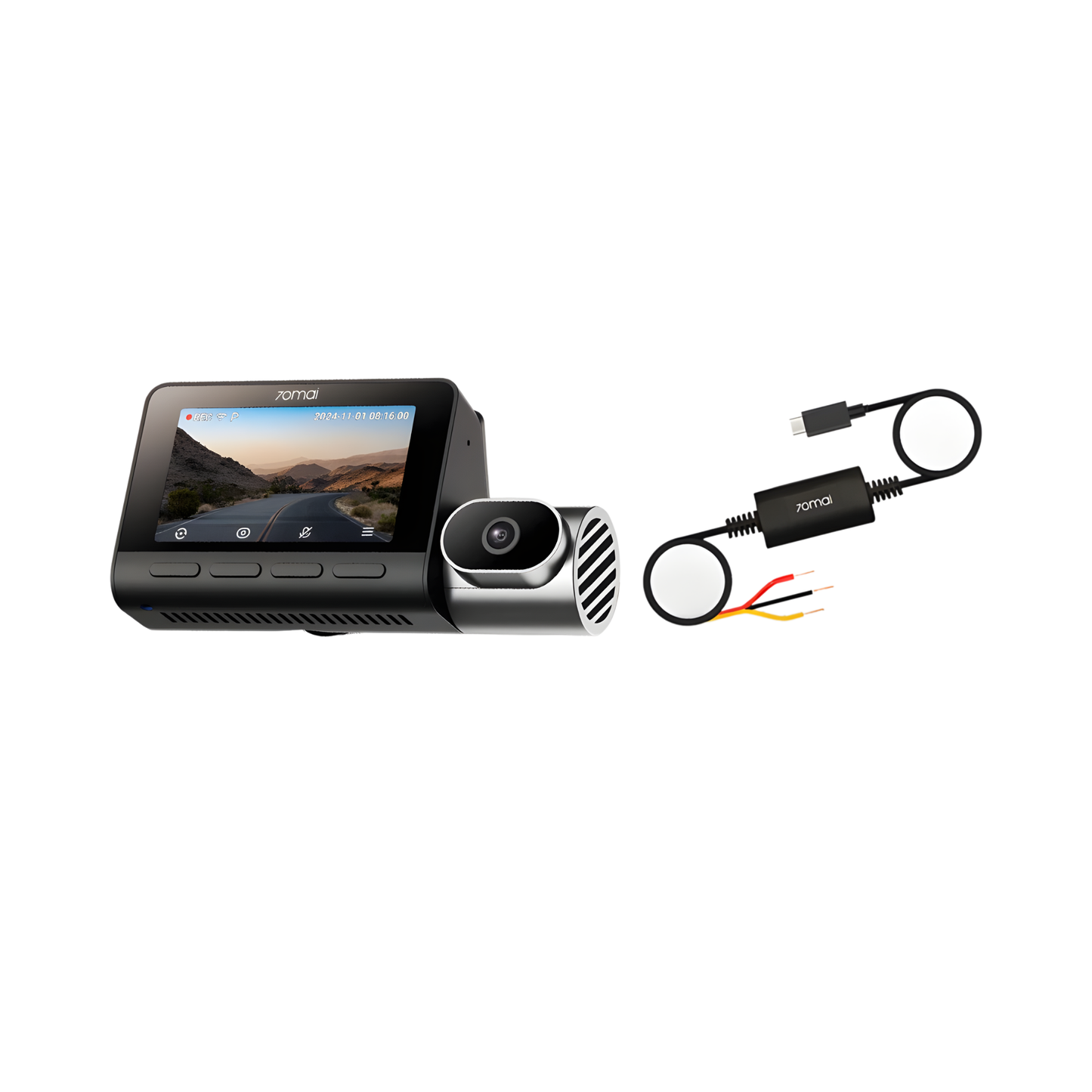 4K Front Rear Interior Dash Camera 512GB Supercapacitor