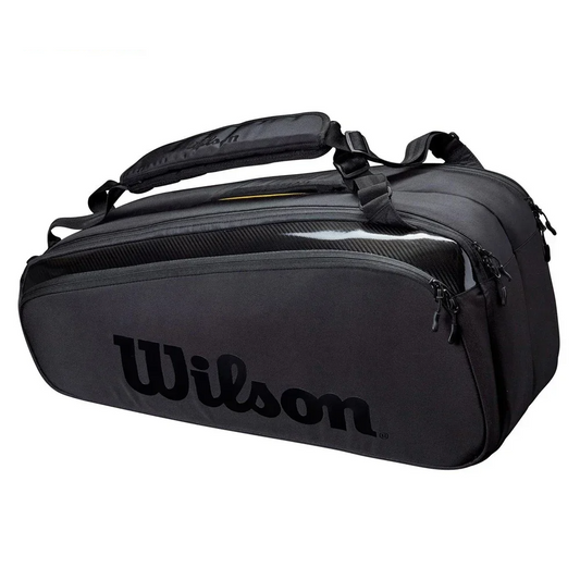 Wilson Super Tour Pro 9-Racket Racquet Backpack Black