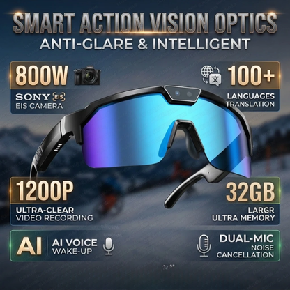 4K HD Smart Glasses with Bluetooth Stereo Speakers
