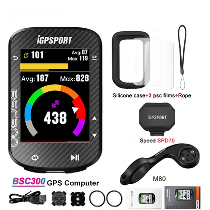 Smart GPS Bike Computer with Speed Sensor and Bluetooth Tracking