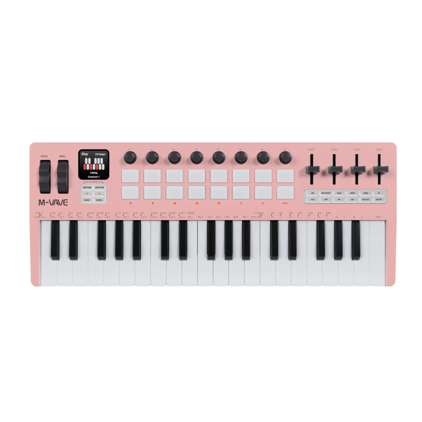 Portable 37 Key MIDI Controller with Synth Engine