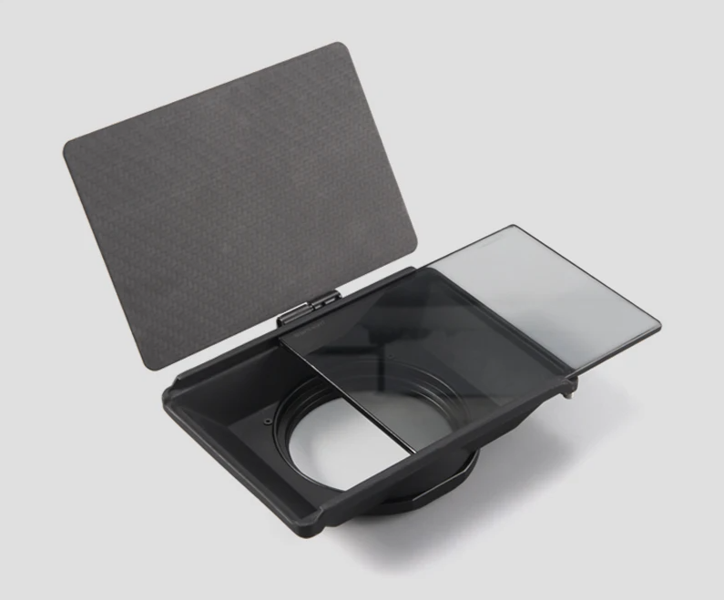 Camera Matte Box with Multiple Lens Ring Sizes