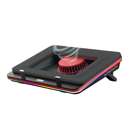 Ergonomic Notebook Cooling Stand with High Speed 5000RPM Fan