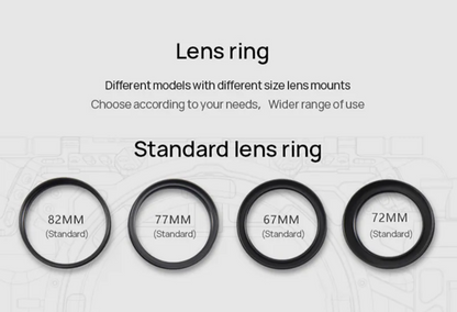 Camera Matte Box with Multiple Lens Ring Sizes