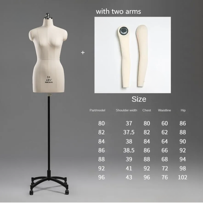 Apricot Dress Form Mannequin with Arms