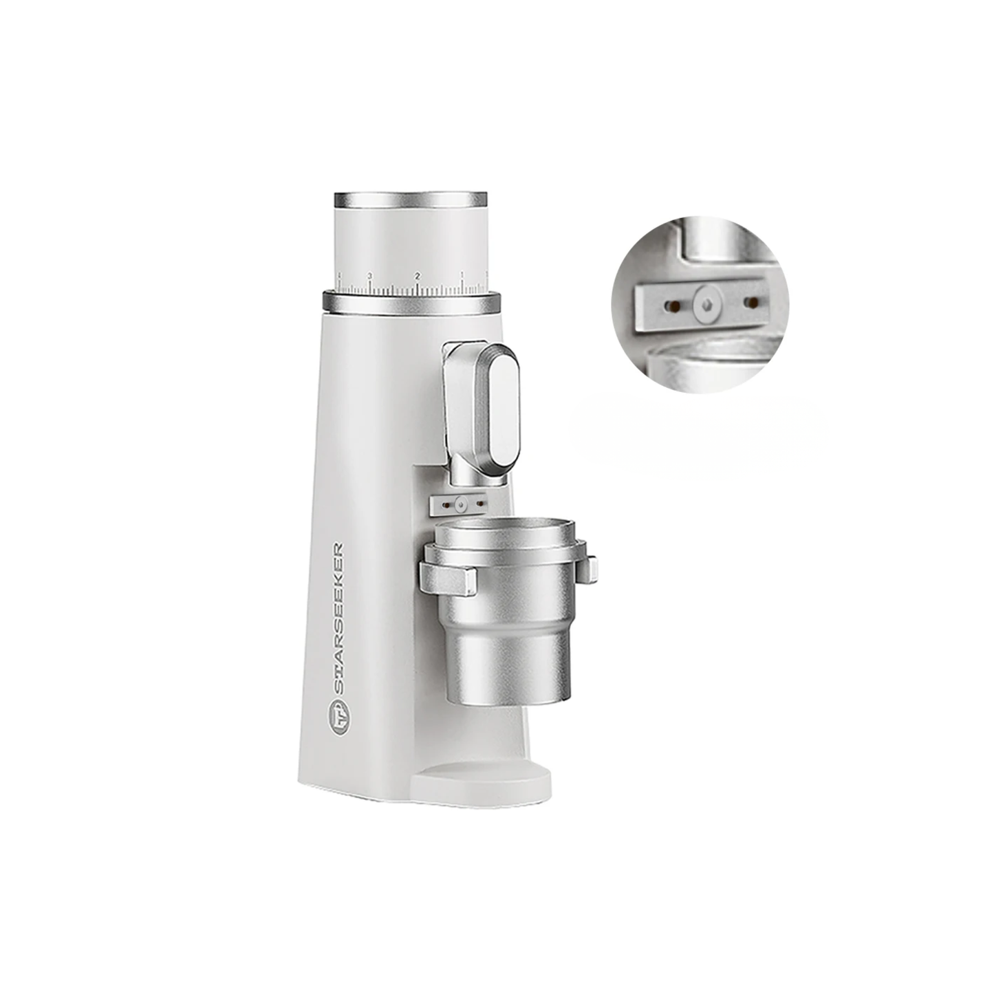 48mm Electric Espresso Grinder Stepless White