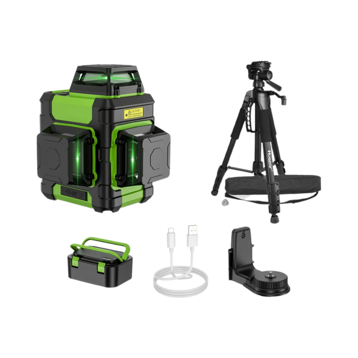 3x360 Green Laser Level Set with Hard Case