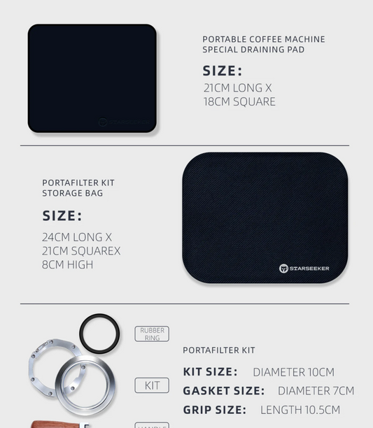 58mm Bottomless Espresso Portafilter with Draining Mat
