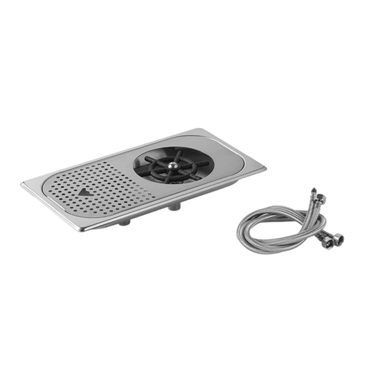 Metal Cup Rinser with Powerful Spray Nozzle Silver