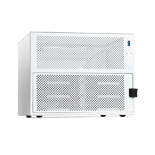 White 6-Slot NAS Chassis ITX DIY Storage Case