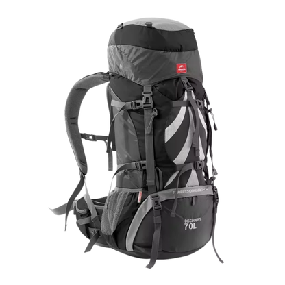 Grey 70L Mountaineering Backpack with Support System