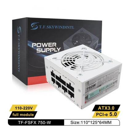 Compact 750W PCIe 5.0 Modular Power Supply for Small Cases
