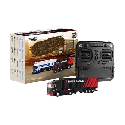 RTR 1:76 RC Semi Truck 10CH Black Full Set