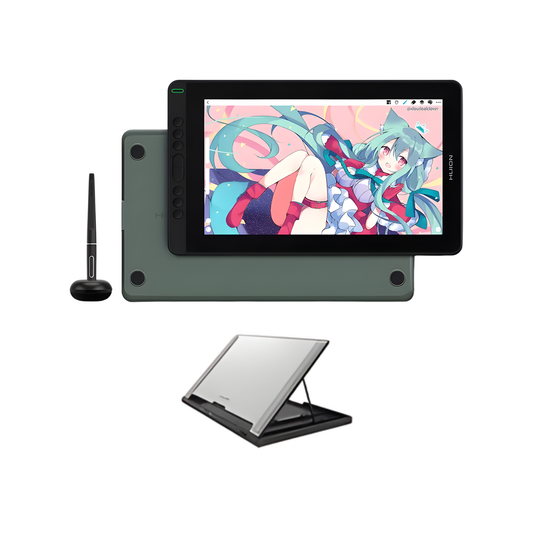 Green 13 Inch Pen Display Drawing Monitor with Stand