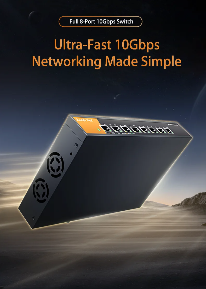10Gbps 8-Port Ethernet Switch High Speed