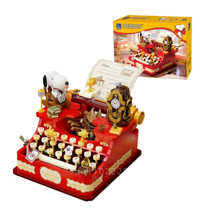 Typewriter Building Block Puzzle Model for Kids