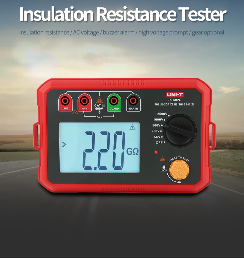 UNI-T Portable UT502A Megohmmeter Auto Range Insulation Tester