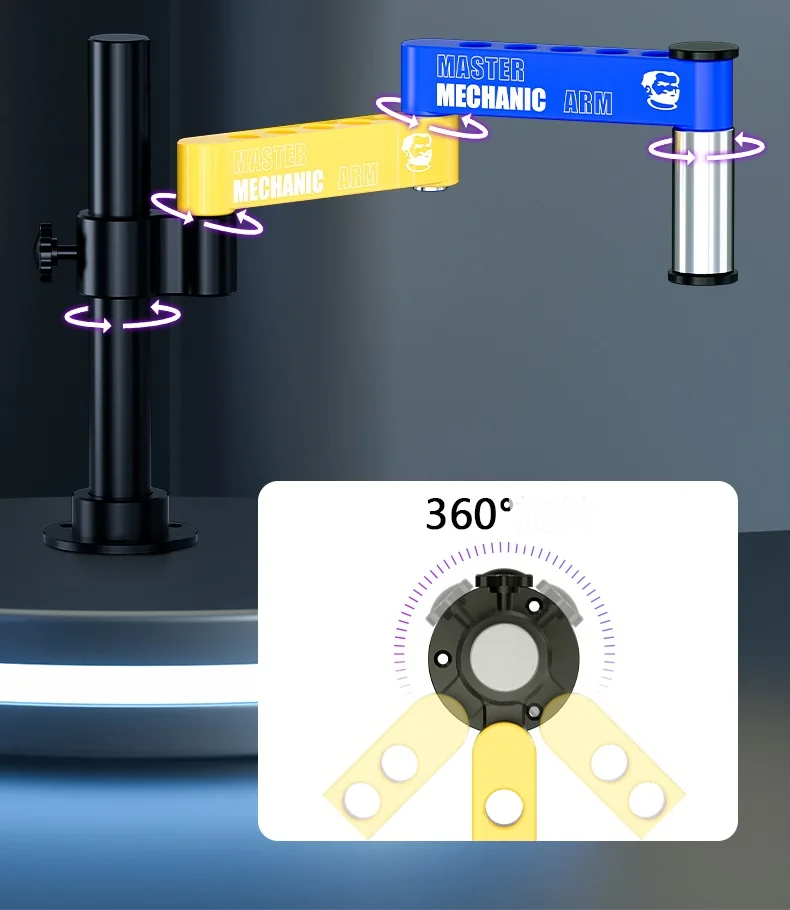 M2 Telescopic Microscope Stand 360 Degree Rotation Adjustable Arm