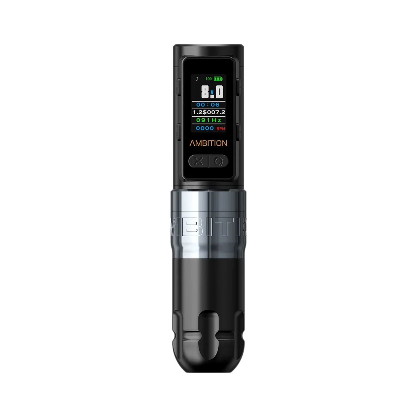 Silver Wireless Tattoo Machine Pen with LCD Screen 2400mAh
