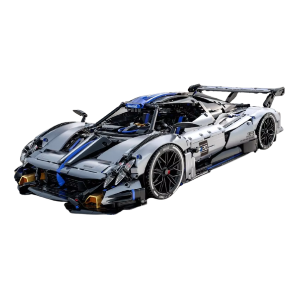 Silver Blue Technic Sports Car Construction Kit 3526 Pieces