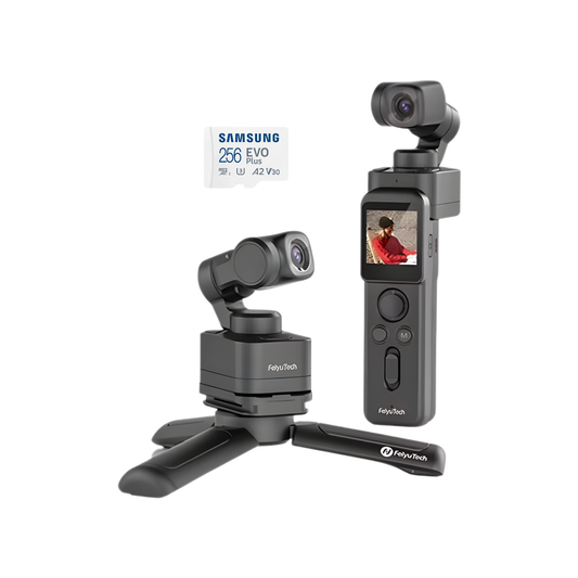 Feiyu Professional 4K Action Camera 256GB Kit with 3-Axis Gimbal