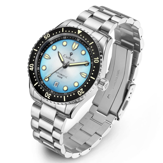 Automatic Mechanical Watch Sapphire Glass Waterproof White
