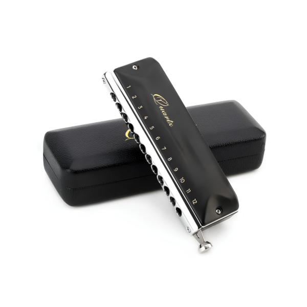 12-Hole Chromatic Harmonica C Key 48-Tone Mouth Organ