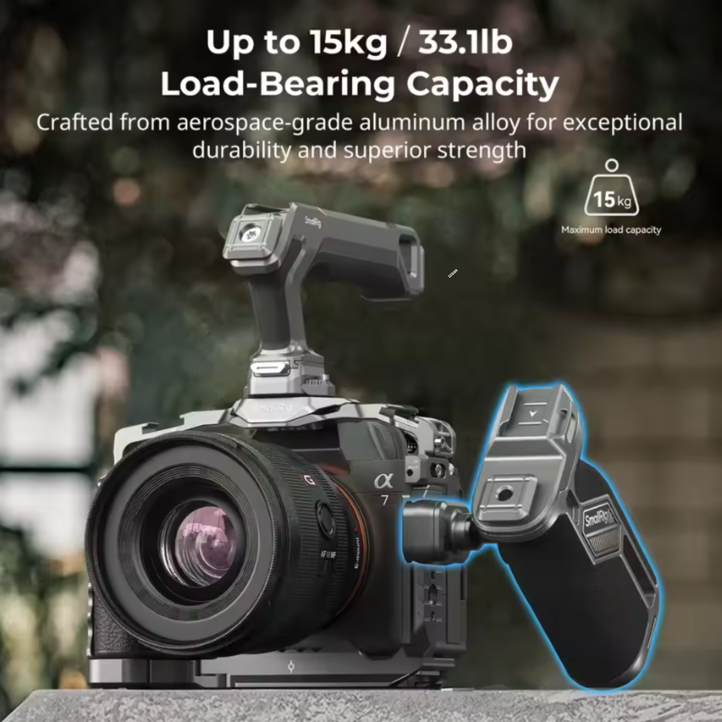 Adjustable DSLR Camera Handle Kit with Rotating Grip