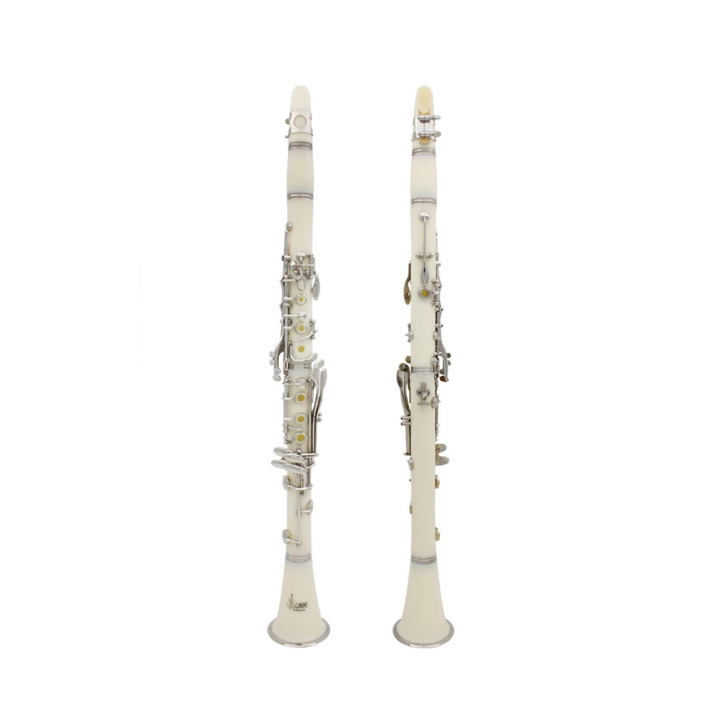 White Professional Bb Clarinet Bakelite 17 Keys Music Instrument