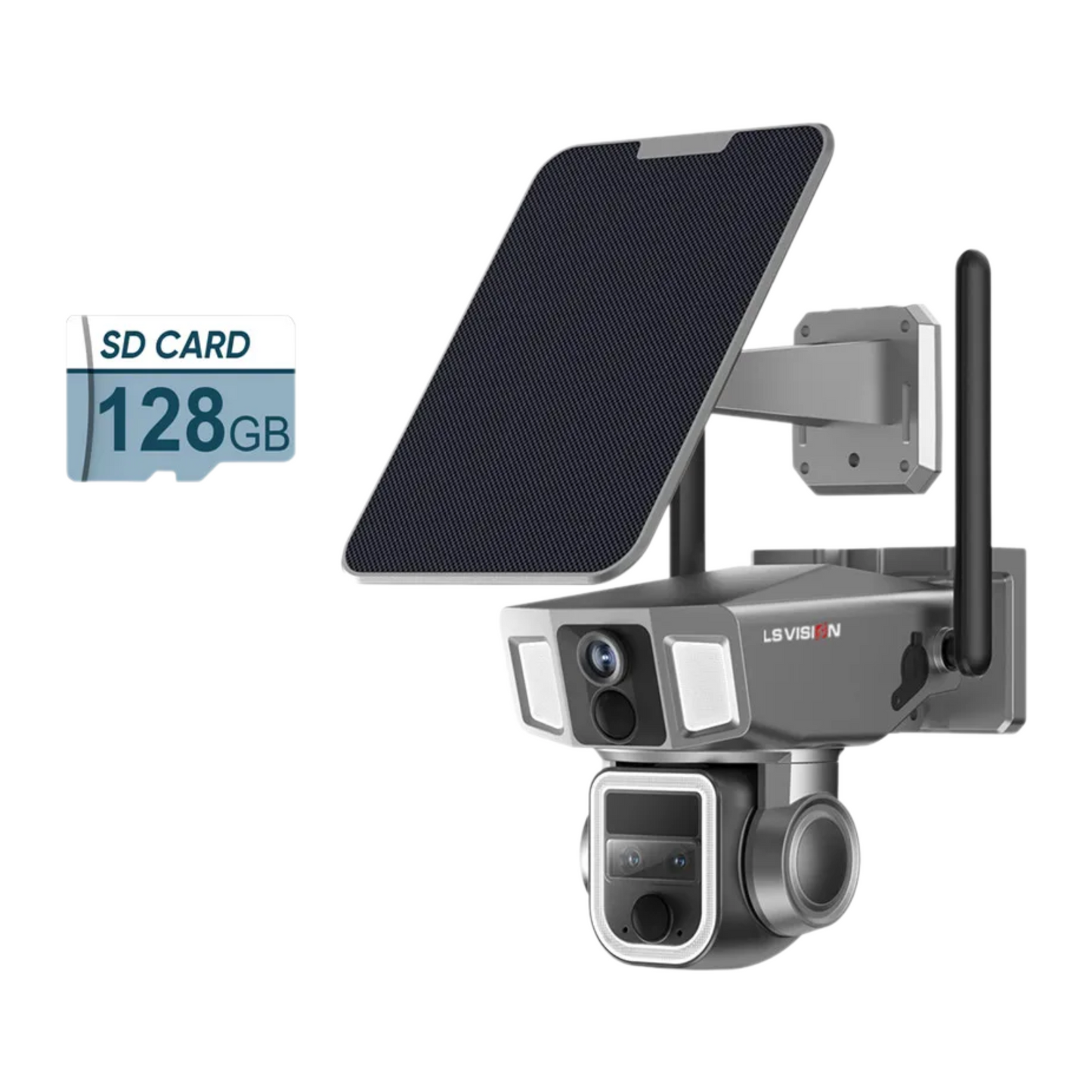 4K Solar Security Camera 4G WiFi with 128GB Storage