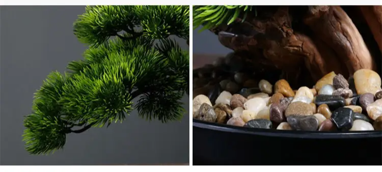 Simulation Pine Bonsai Ornament for Desktop Décor