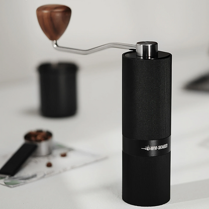 Durable Manual Coffee Grinder with Smooth Titanium Finish