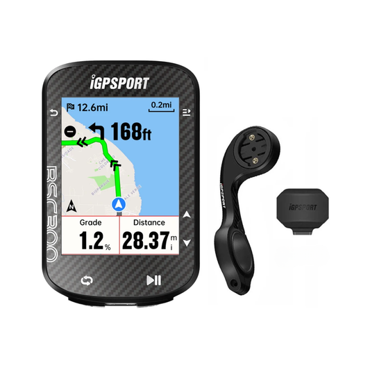 GPS Bike Computer with Speed Sensor Mount and Colour Display